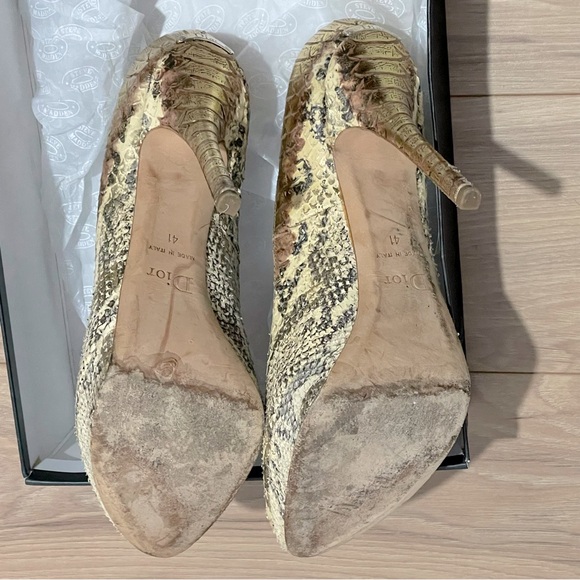 Vintage Dior | Ombre Python Platform High Heels - Picture 9 of 10